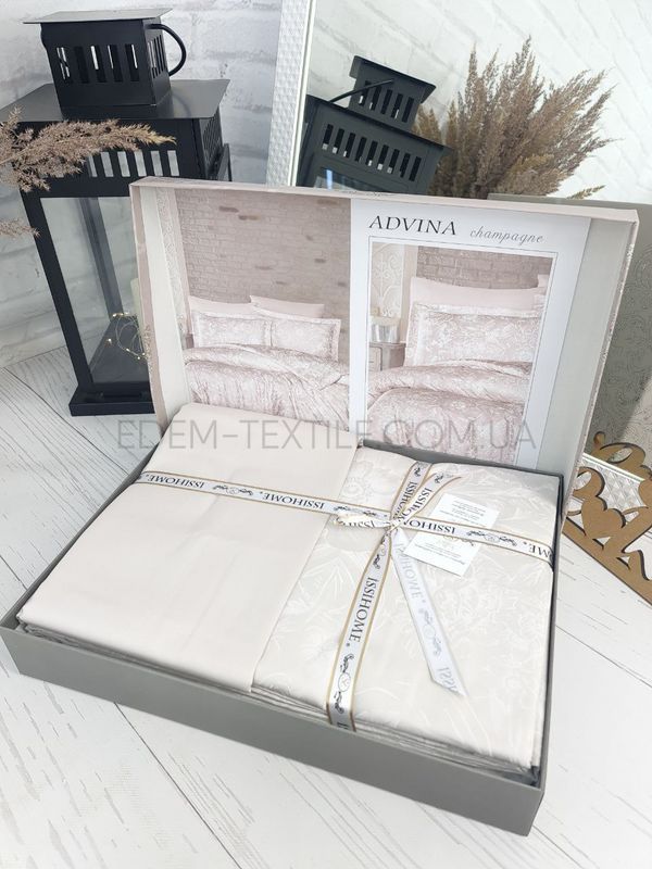 Фото Сатиновая постель Issihome Advina Champagne