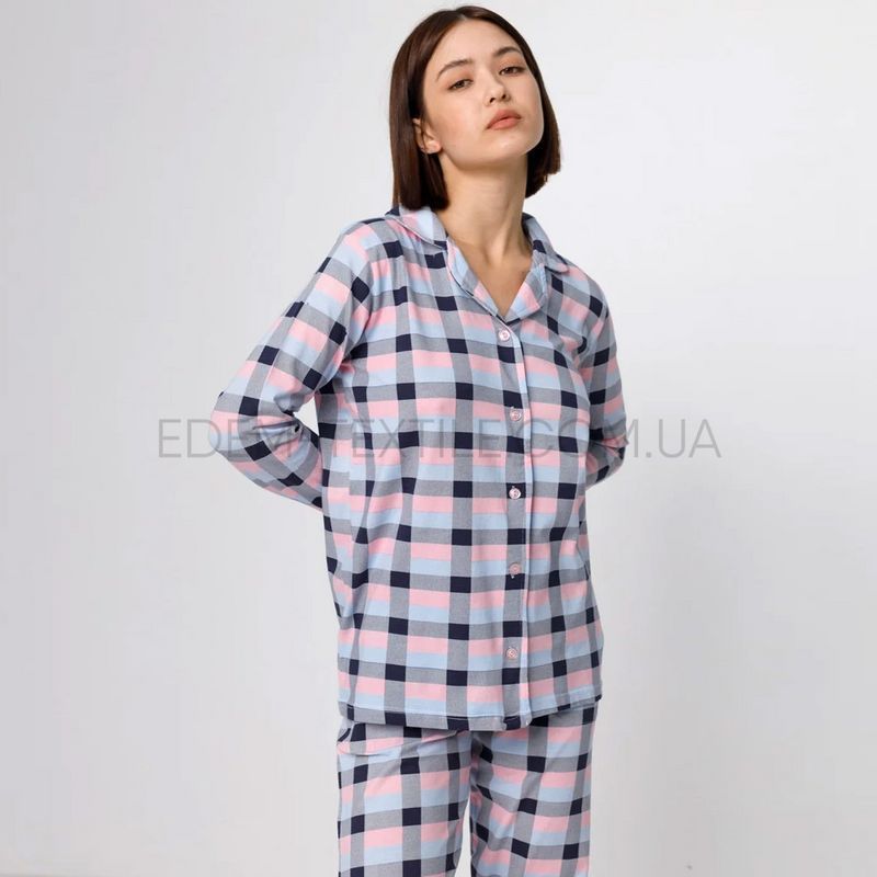 Фото Стильна Жіноча піжама в клітинку Nicoletta 96518