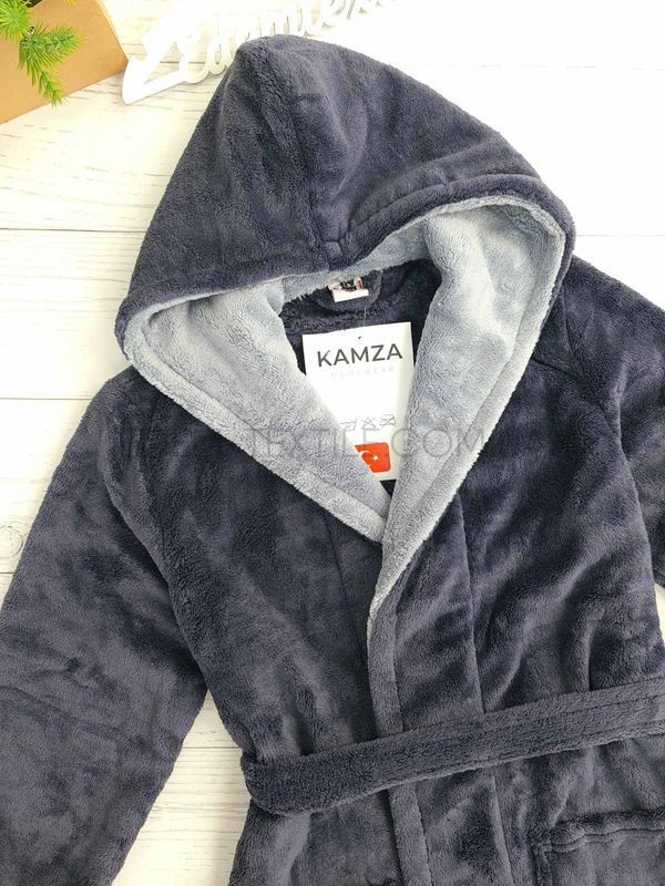Фото Подростковый теплый халат с капюшоном Athletic
