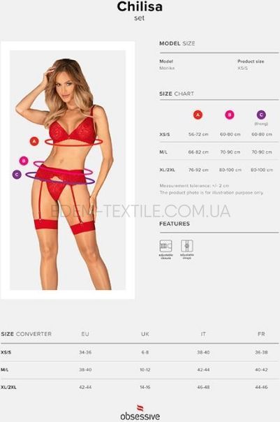 Фото Комплект нижнего белья Obsessive Chilisa set