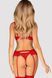Комплект нижнего белья Obsessive Chilisa set, Красный, XS/S