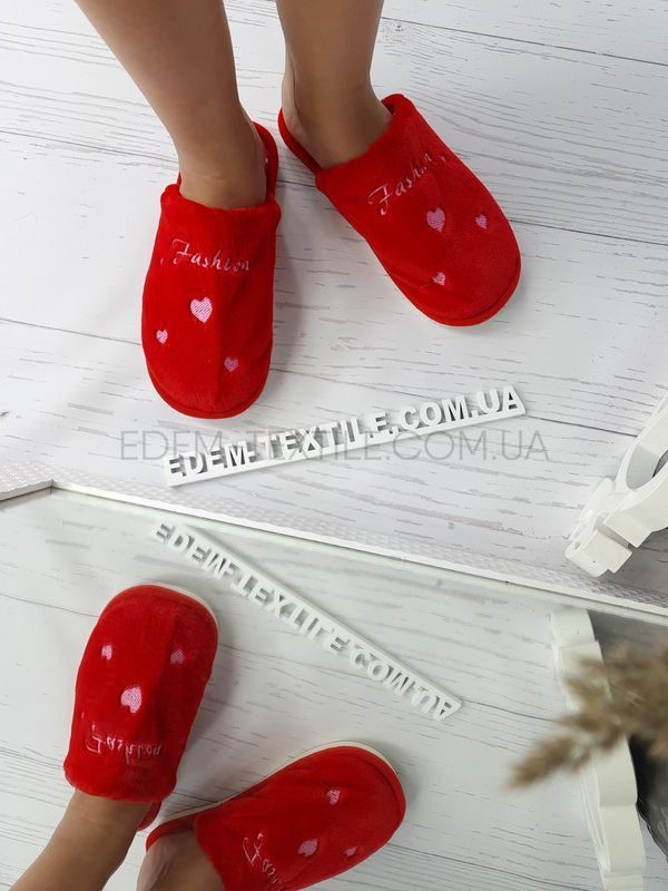 Фото Домашні Тапочки Закриті Fashion Серця