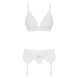 Кружевное нижнее белье Obsessive 810-Seg-2 Set, Белый, S/M