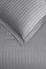 Сатиновый комплект белья Stripe Zeron Gri, Полуторный, 160х220, 180х240, 50х70-2 шт