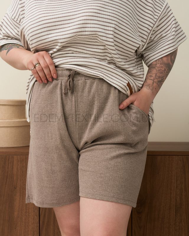Фото Комплект для дому Plus Size із шортами 45601
