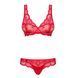 Комплект бюст и трусики Obsessive 853-Set, Красный, S/M