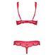 Комплект бюст и трусики Obsessive 853-Set, Красный, S/M