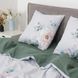 Постель с простынью на резинке Цветы 25414, Двуспальный, 175х210, 160х200х25, 50х70-2 шт