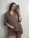 Комплект для дома рубашка и шорты 269/25, Шоколадный, XL/2XL