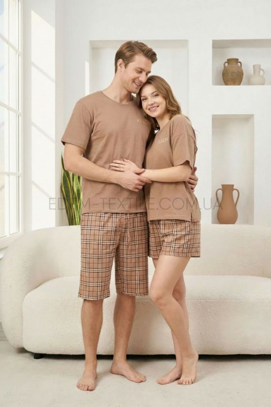 Фото Мужская пижама с шортами King Family look