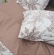 Постель сатин с лиственным принтом Twill 728, Полуторный, 143х210, 150х214, 70х70-2шт