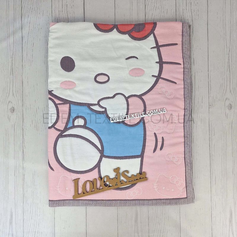 Фото Покрывало муслиновое для девочки Hello Kitty