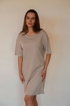 Туника для сна и отдыха принт Месяц 1632, Мокко, 2XL