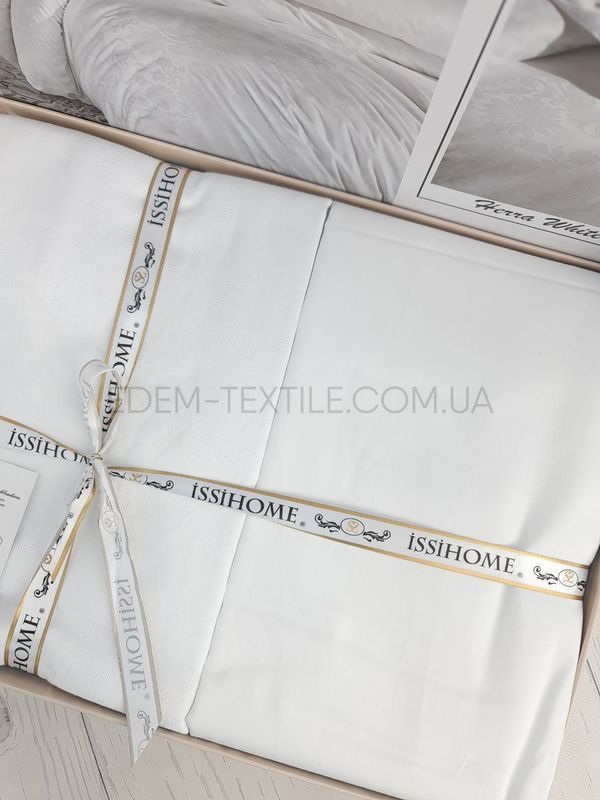 Фото Постельное Белье Jacquard Satin Herra White