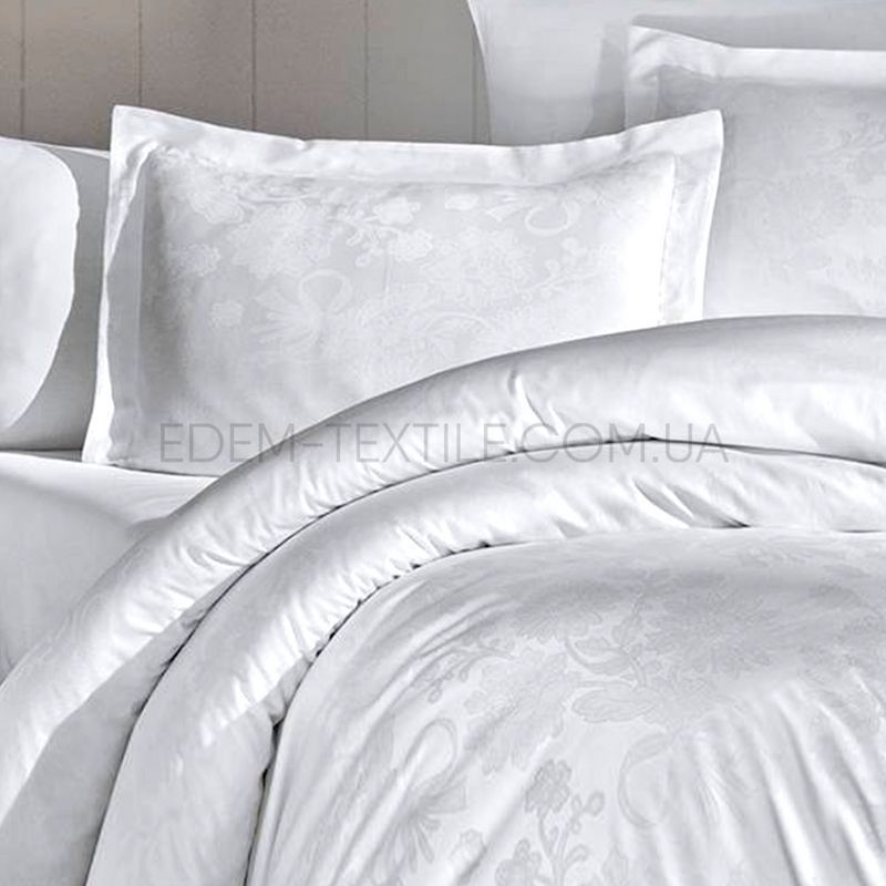 Фото Постельное Белье Jacquard Satin Herra White