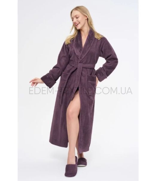 Фото Халат жіночий махровий довгий Шаль Nusa 3883