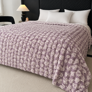 Плед из микрофибры Colorful Home Розочки, Лиловый, 150х200