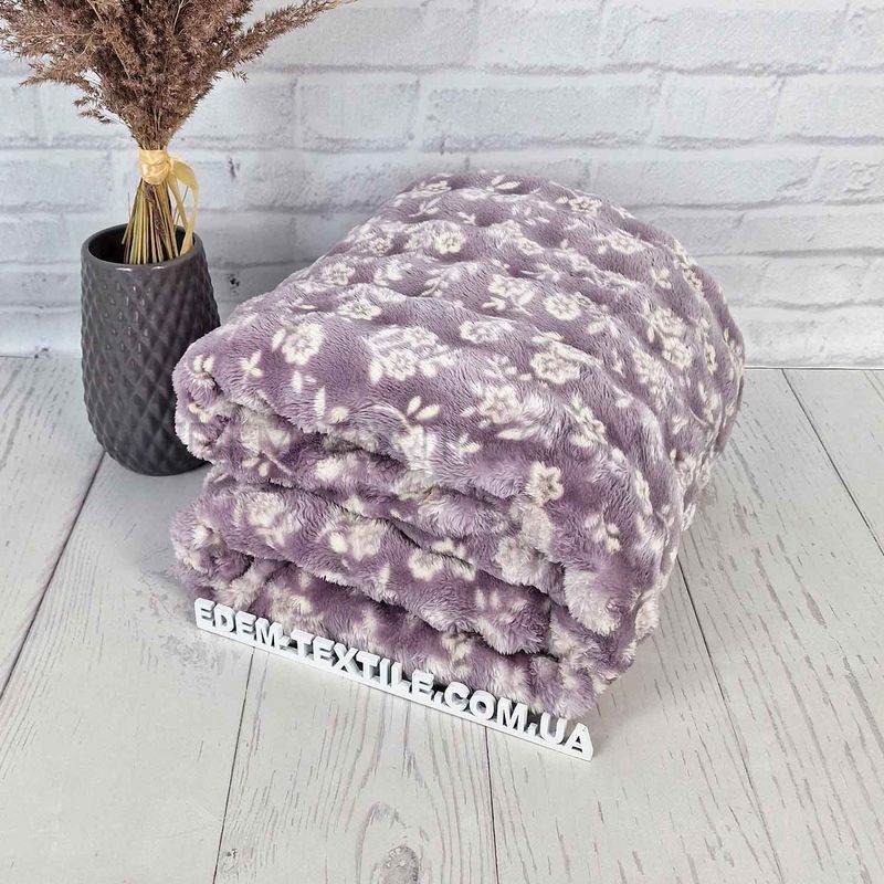 Плед из микрофибры Colorful Home Розочки, Лиловый, 150х200