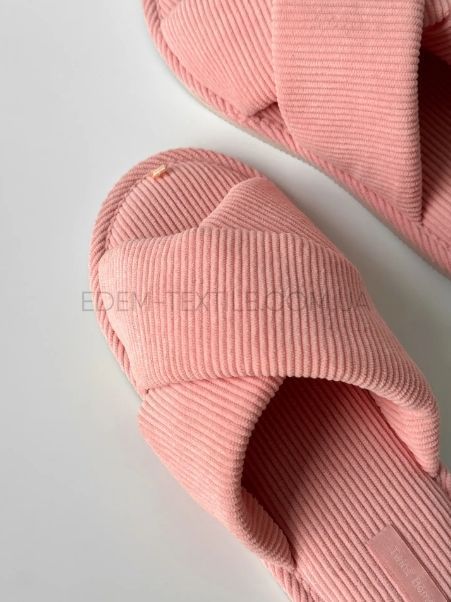 Фото Вельветовые домашние женские тапочки Twins