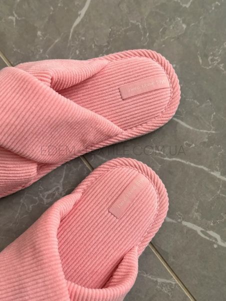 Фото Вельветовые домашние женские тапочки Twins