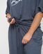 Комплект жіночий Футболка Штани 32047 Батал, Синій, 5XL