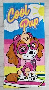 Фото Пляжное яркое полотенце для девочек Cool Pup