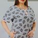 Нічна сорочка з кишенями Bella Secret 9001, Сірий, 3XL