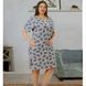 Нічна сорочка з кишенями Bella Secret 9001, Сірий, 3XL
