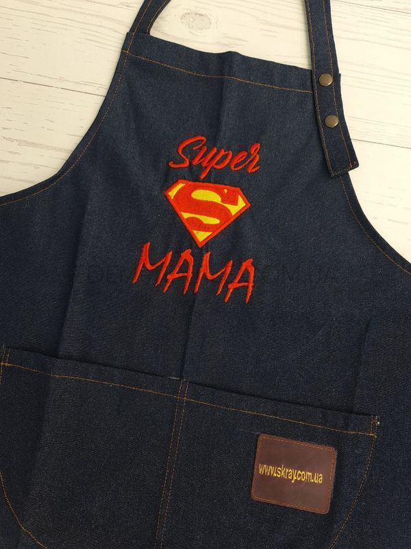 Фото Женский кухонный фартук на подарок Super Мама