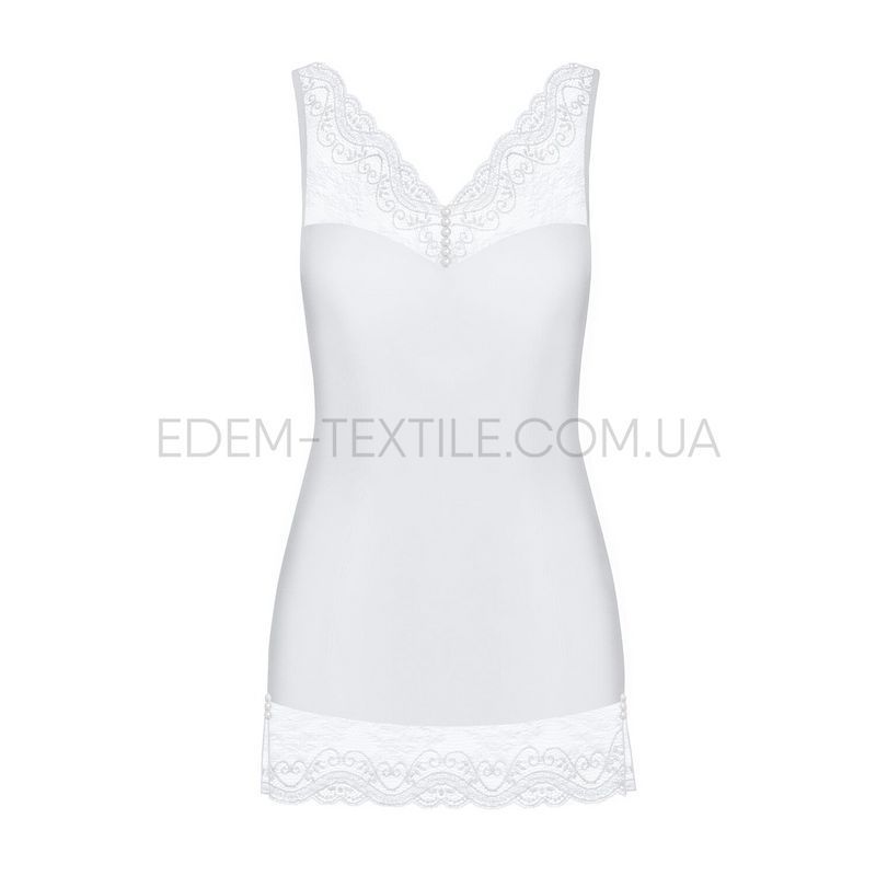 Эротическая сорочка с кружевом Miamor chemise, Белый, S/M
