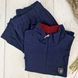 Чоловічий трикотажний костюм на блискавці 39503, Синій, 2XL