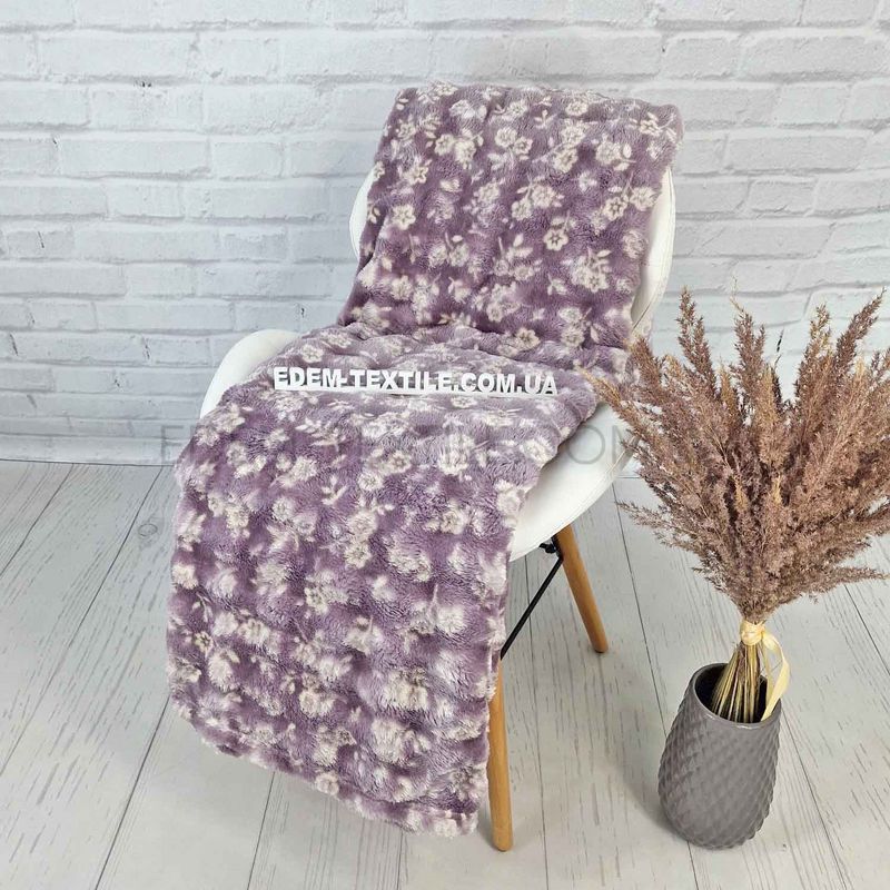 Плед из микрофибры Colorful Home Розочки, Лиловый, 200х220