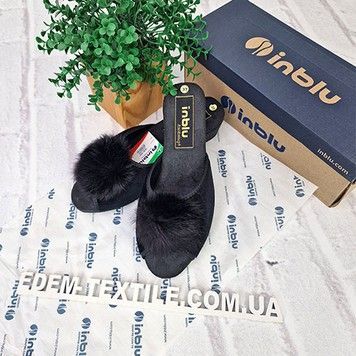 Фото Тапочки открытые женские с пушком Inblu RR-1H