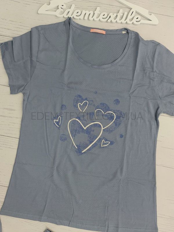 Фото Піжама футболка та штани у Сердечках 7347