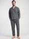 Классическая пижама для полных мужчин 501009, Черный, 1XL