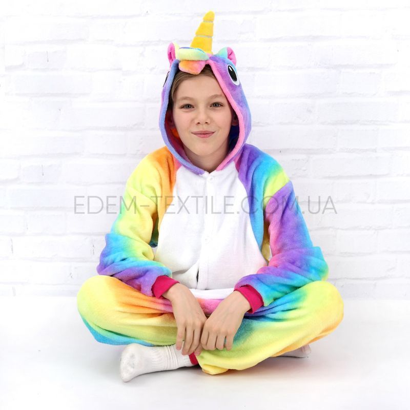 Фото Пижама Кигуруми для детей Единорог Радужный