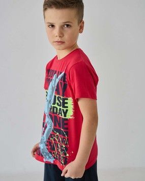 Фото Подростковая пижама с шортами для мальчика Скейт