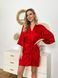 Червоний Шовковий халат Julia Ulich 101-92, Червоний, M