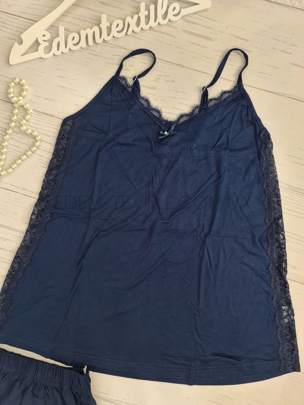 Фото Пижама однотонная шорты и майка Plus Size 39052