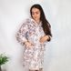 Теплый короткий халат с капюшоном Розы 341, Лиловый, XL