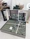 Красива Постільна білизна сатин Reagen Dark Green, Полуторний, 160х220, 180х245, 50x70-1шт и 70х70-1шт