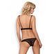 Черное нижнее белье с кружевом Obsessive 839-Set-1, Черный, S/M