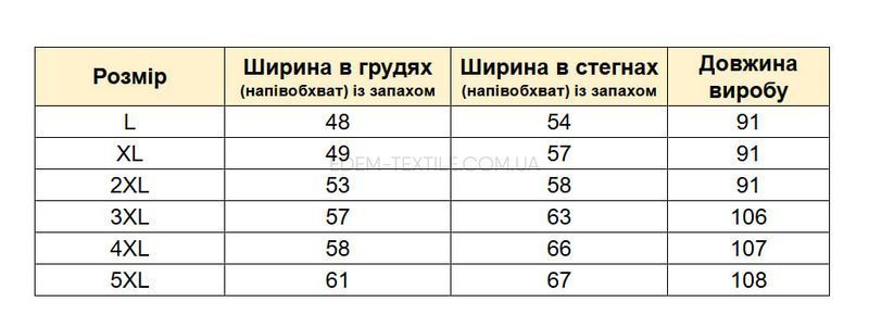 Фото Халат жіночий трикотажний для повних Лео