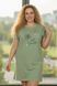 Нічна сорочка туніка Plus Size Кульбаба 84356, Ментоловий, 3XL