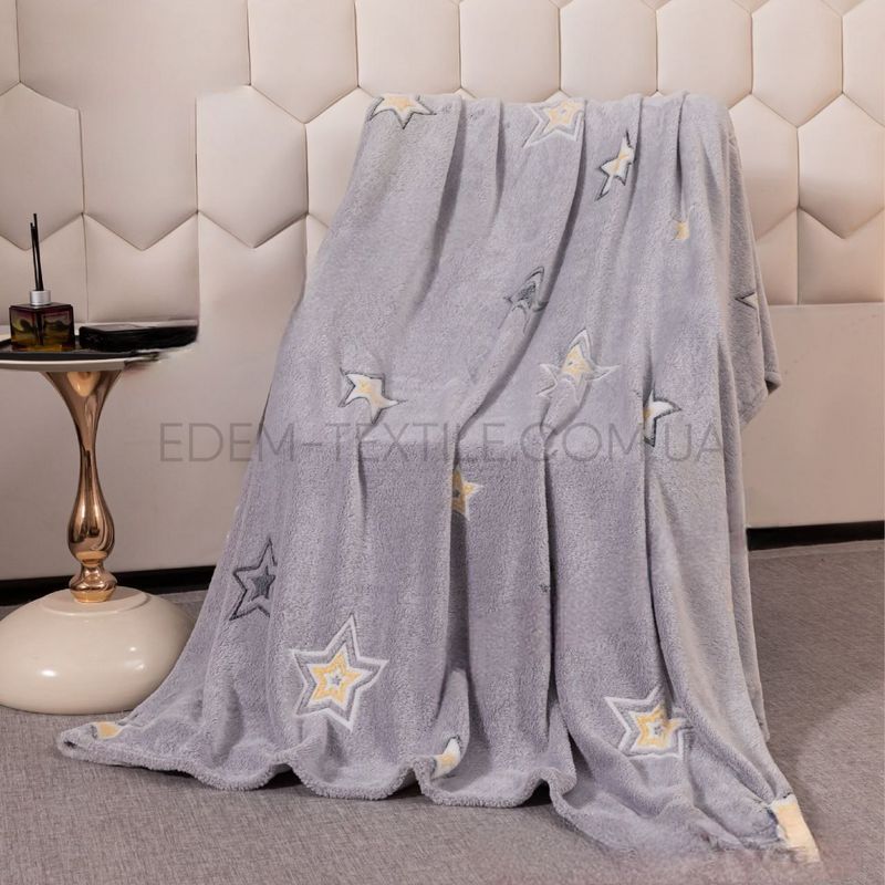 Плед м'який плюшевий з Well Soft Зірки 1873, 200х230