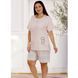 Женский комплект Футболка и Шорты Батал 3063, Персиковый, 2XL