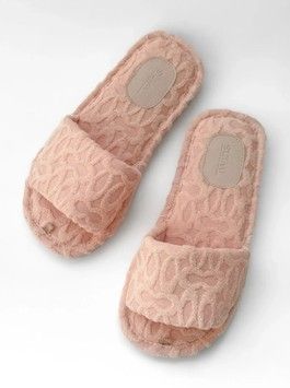Фото Махровые тапочки с открытым носком Terry Twins